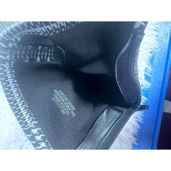 Aldo Boots Womens Size 6M Houndstooth Plaid Block Heel Zip - Picture 9 of 14